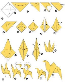 membuat unta menggunakan kertas origami