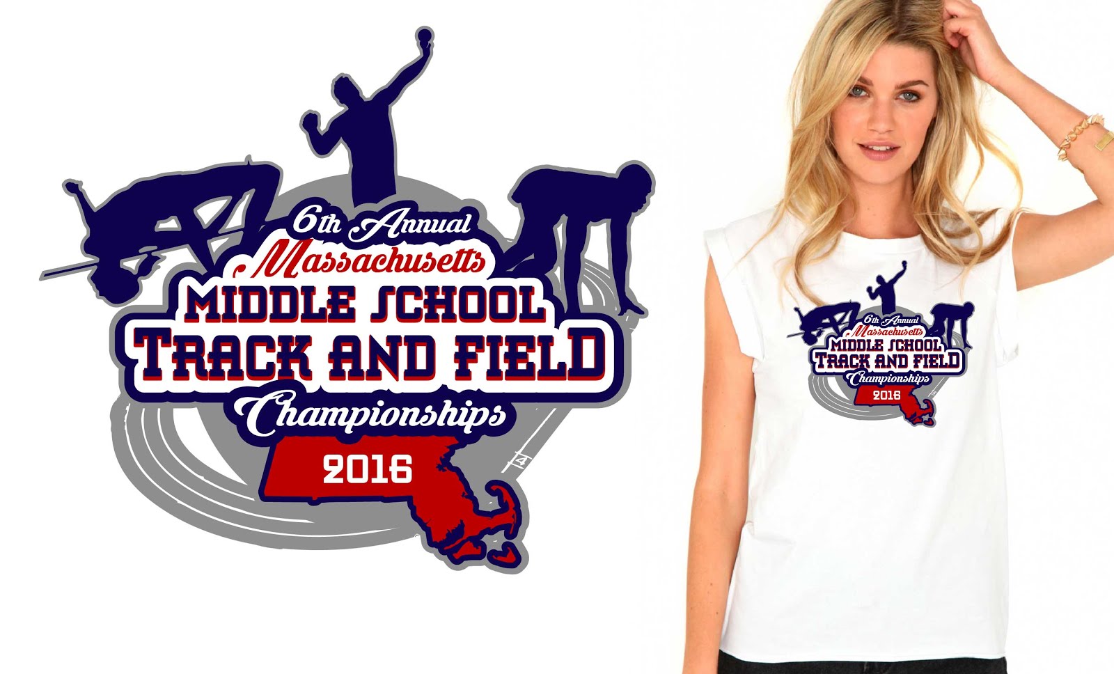 Tshirt logo design creative ideas Track and Field custom generic logo