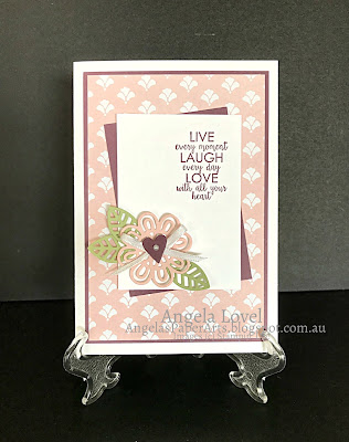 Stampin' Up! Ribbon of Courage card by Angela Lovel, Angela's PaperArts