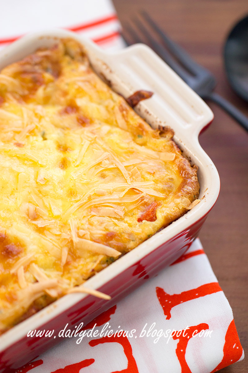 dailydelicious: Brunch Egg Bake: My kind of Breakfast!