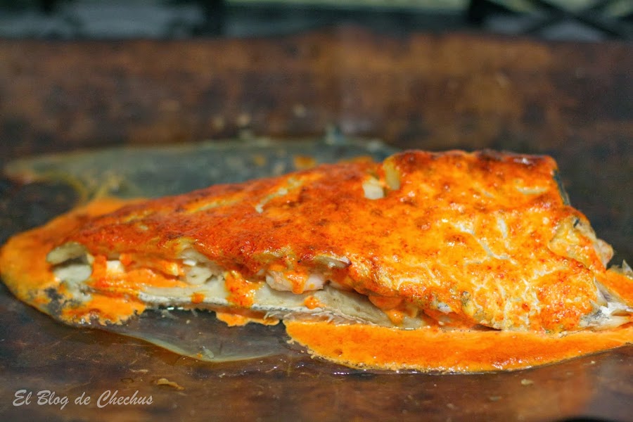 Merluza, Segundos platos, Merluza rellena con crema de pimientos, el blog de chechus, 