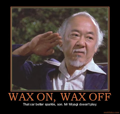 karate kid, wax on wax off, Mr Miyagi