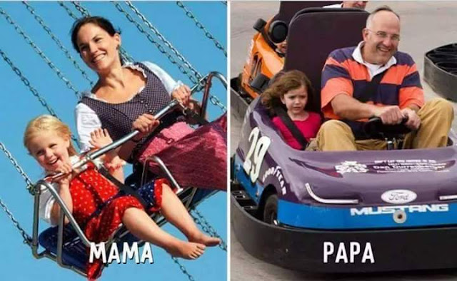 Mom vs dad funny pics