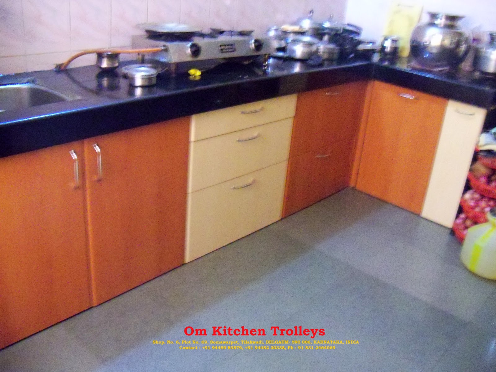 Om Kitchen Trolleys Modular Kitchen Trolleys