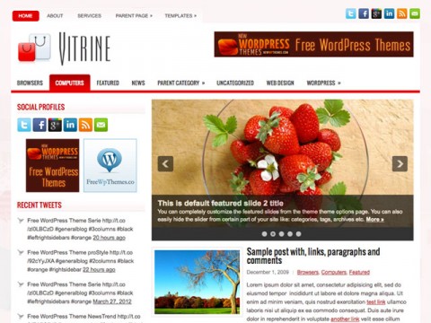 magazine left sidebar wordpress theme 2012 30 Ücretli Ücretsiz WordPress Teması