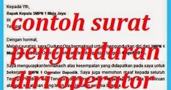 Contoh Surat Pengunduran Diri Operator Sekolah Contoh Surat