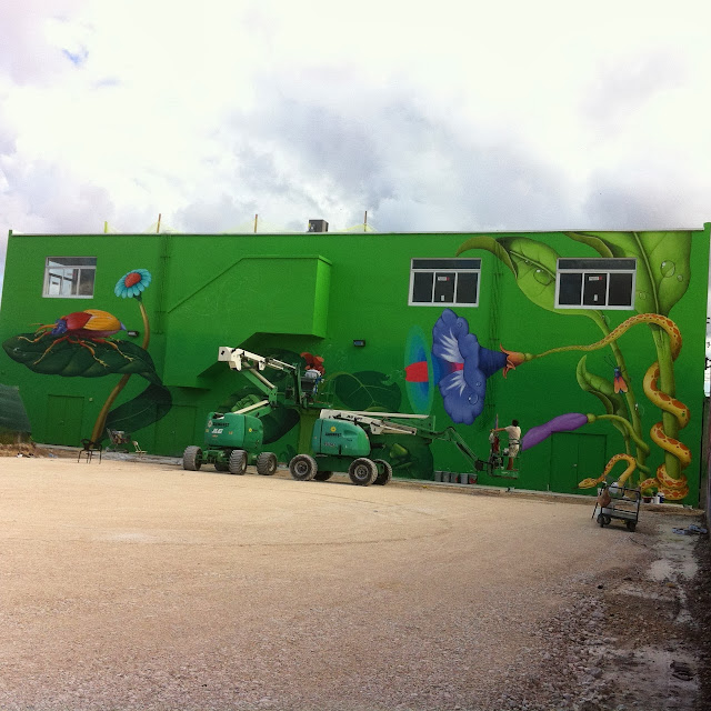 Work In Progress By Ukrainian Street Art Duo Interesni Kazki In Miami, USA. 2