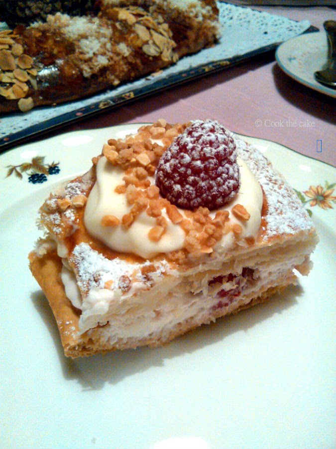 roscón-de-hojaldre, chantilly-de-frambuesa