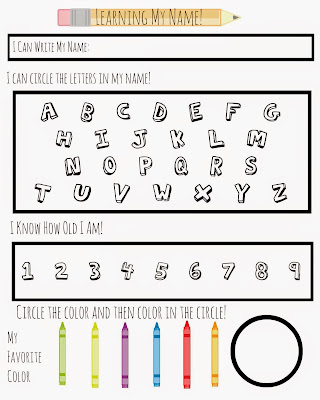 The Fraggle Momma: Free Learn Your Name Printable