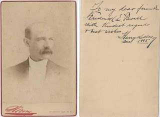 Keller, Harry (Heinrich Keller) (1849-1922), American magician. Cabinet photograph inscribed and signed on verso ("Harry Kellar"), by Sarony, New York (imprint in red on mount), n.d. [ca.1885]. 6½ x 4¼ in