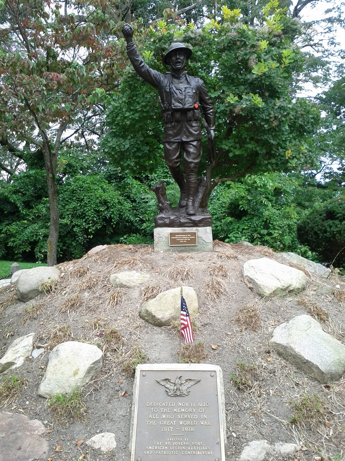 World War 1 Memorial St. Joseph's Michigan Bluff