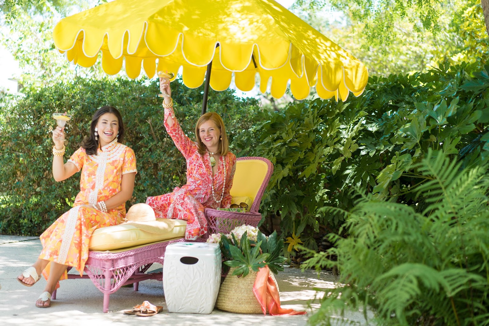 the pink clutch Pool Side With Hazen Jewelry