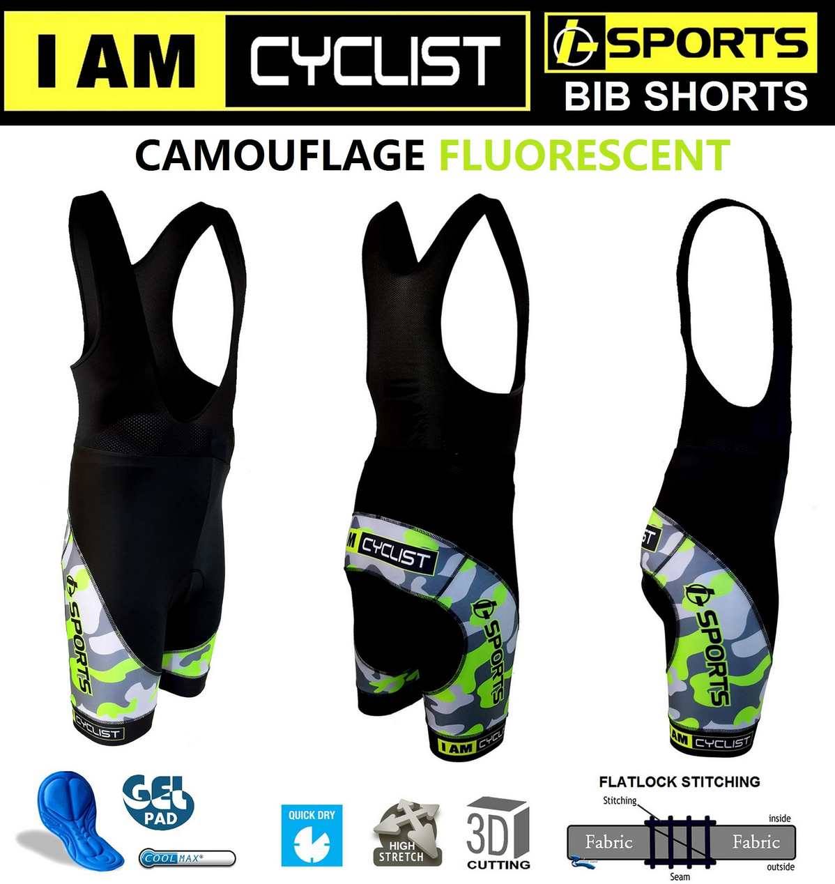 I AM CYCLIST CAMOUFLAGE FLUORESCENT PREMIUM VERSION (HIGH QUALITY