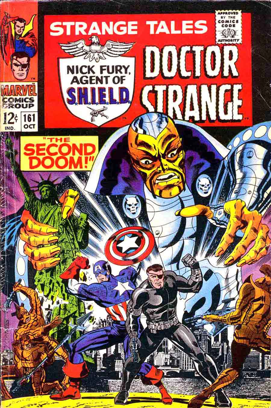 Strange Tales v1 #161 nick fury shield comic book cover art by Jim Steranko