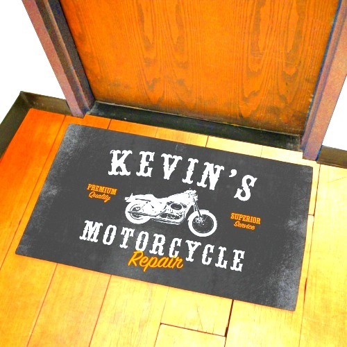 Personalized Motorcycle Repair Doormat Personalized Motorcycle Repair Doormat