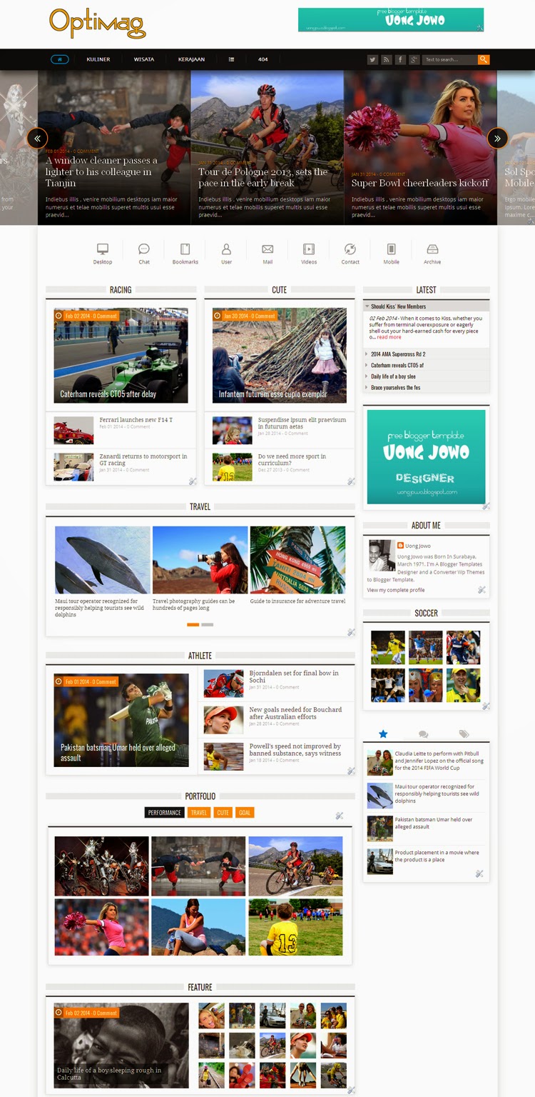 Optimag Blogger Templates