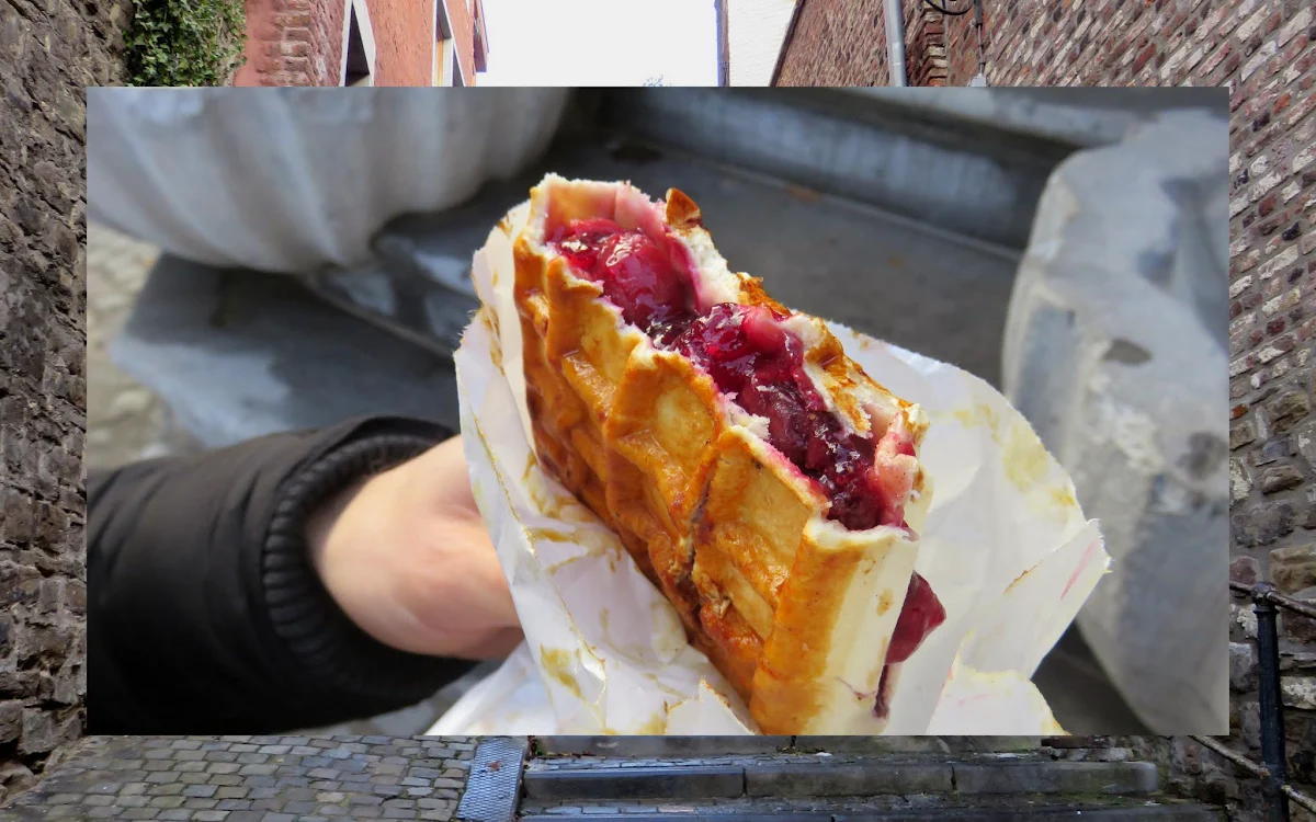 8 Reasons to Visit Belgium for a Christmas: Fruit-filled Belgian waffles from Liege