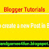 How to create a new post in Blogger