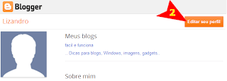 Onde edita perfil do BlogSpot