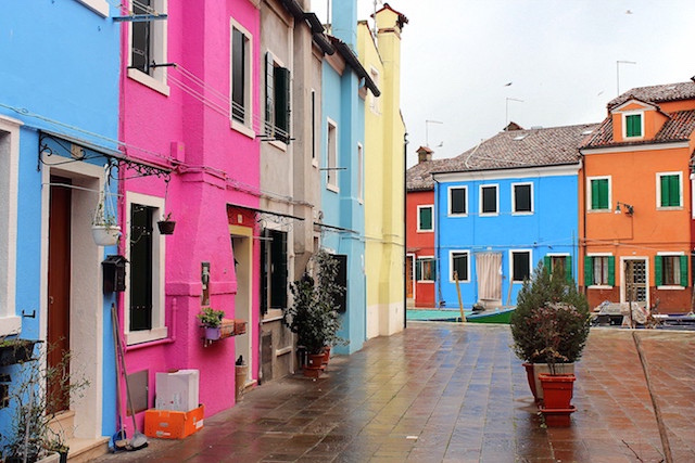 Colorful houses in Burano island, Venice Burano, Venice, Italy