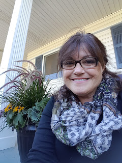 Bev Standing on the porch