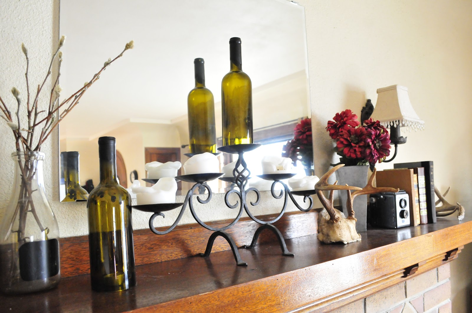 nashville narnian DIY Wine Bottle Candelabra