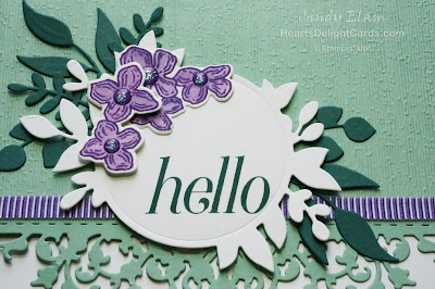 Heart's Delight Cards, Floral Frames, Foliage Frame Framelits, Hello, Stampin' Up!