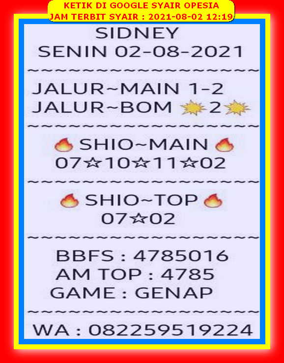 Syair Sdy Hari Ini Senin 2 Agustus 2021 Opesia Official Syair Sdy Hari Ini Senin 2 Agustus 2021 Opesia Official