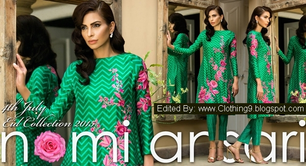 Nomi Ansari Eid lawn 2015 in luxry embroidered pret