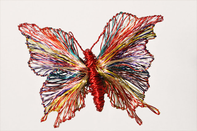 Red butterfly brooch
