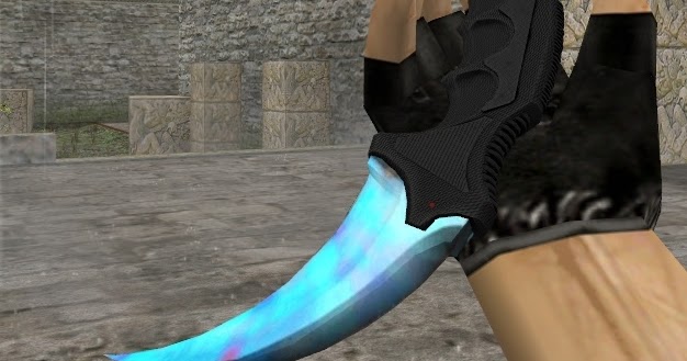 Skin Knife - Karambit Case Hardened Blue Gem (CS:GO) HD para CS 1.6 ...