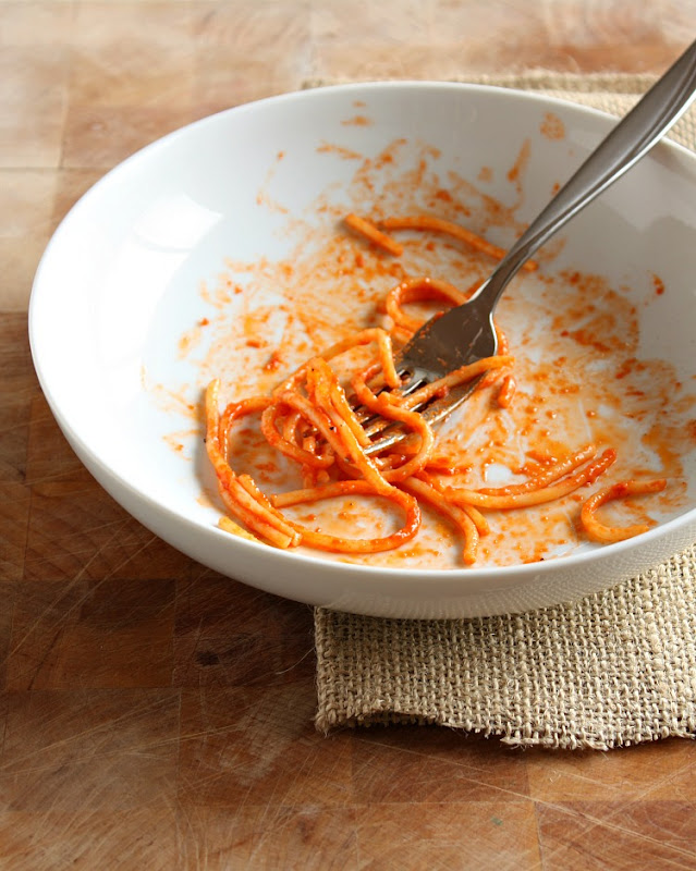 Vanilla Clouds and Lemon Drops Tomato & Vodka Spaghetti