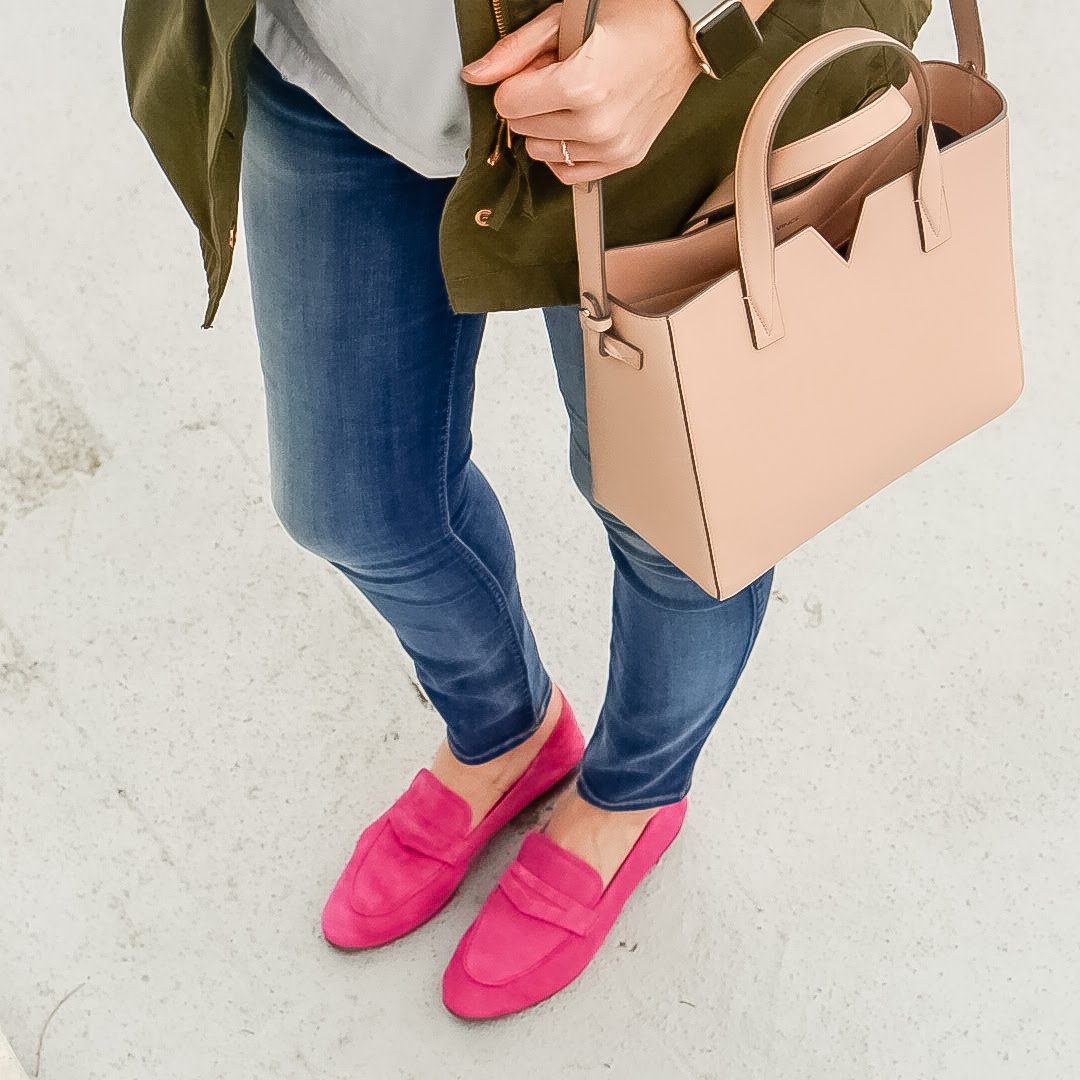 Sincerely Jenna Marie A St. Louis Life and Style Blog Pink Suede Loafers + Hello Monday