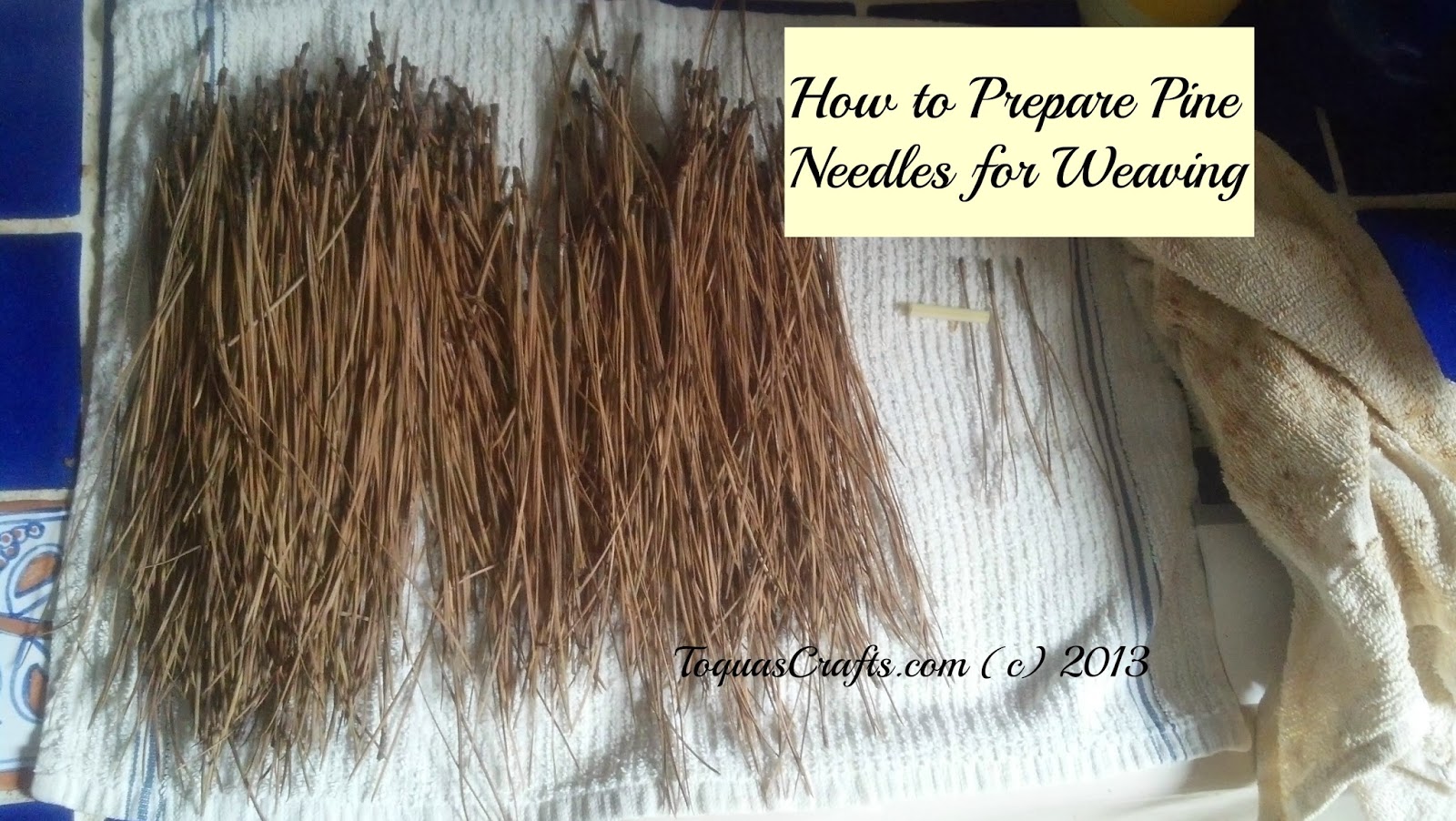 Toqua's Crafts How to Prepare Pine Needles for Weaving