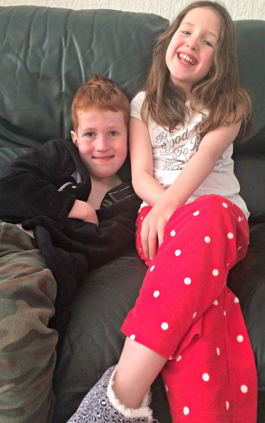 Caitlin & Ieuan on the sofa