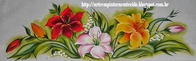 pintura em tecido flores