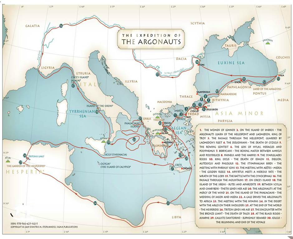 Ovid's Metamorphoses: Mapping Jason, Odysseus, Aeneas