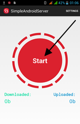Android MTN simple server start up button