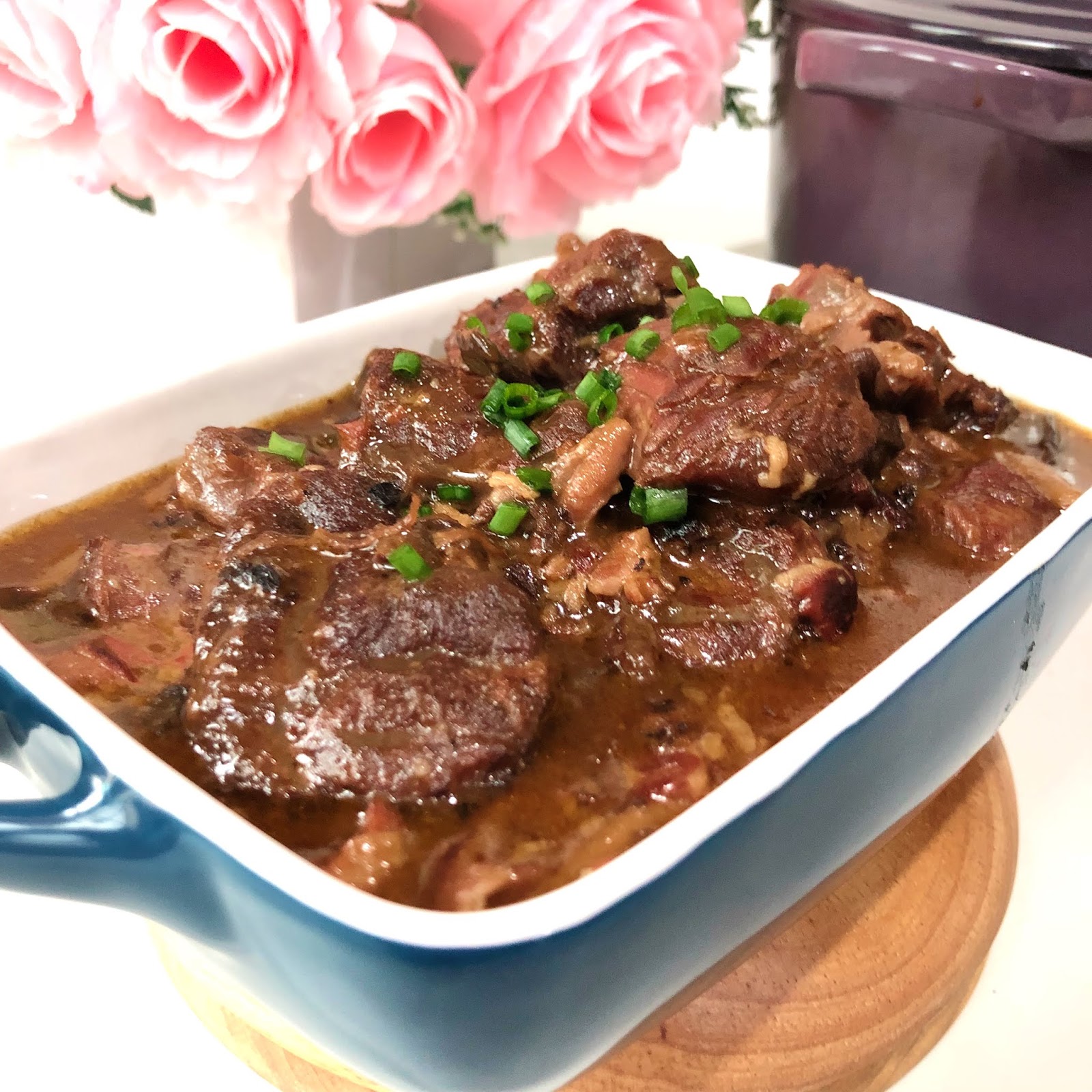 Mushroom and beef stew with cream