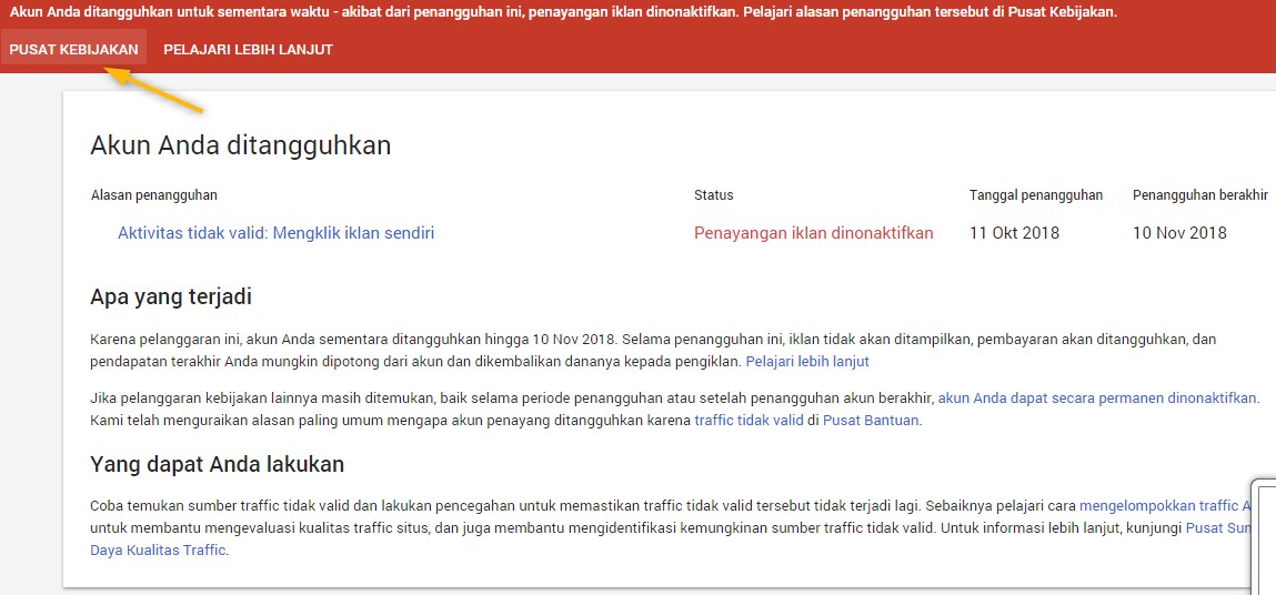 Akun AdSense Ditangguhkan 30 Hari: Penyebab, Pencegahan, dan Langkah Pemulihan
