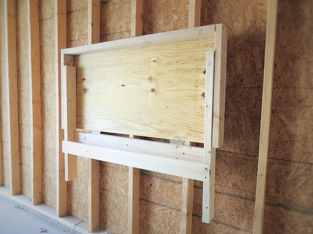 plywood and 2x4 garage folding workbench work table DIY
