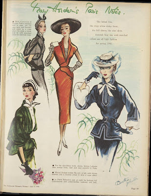 Paris fashion in July 1950 Australian Women's Weekly
