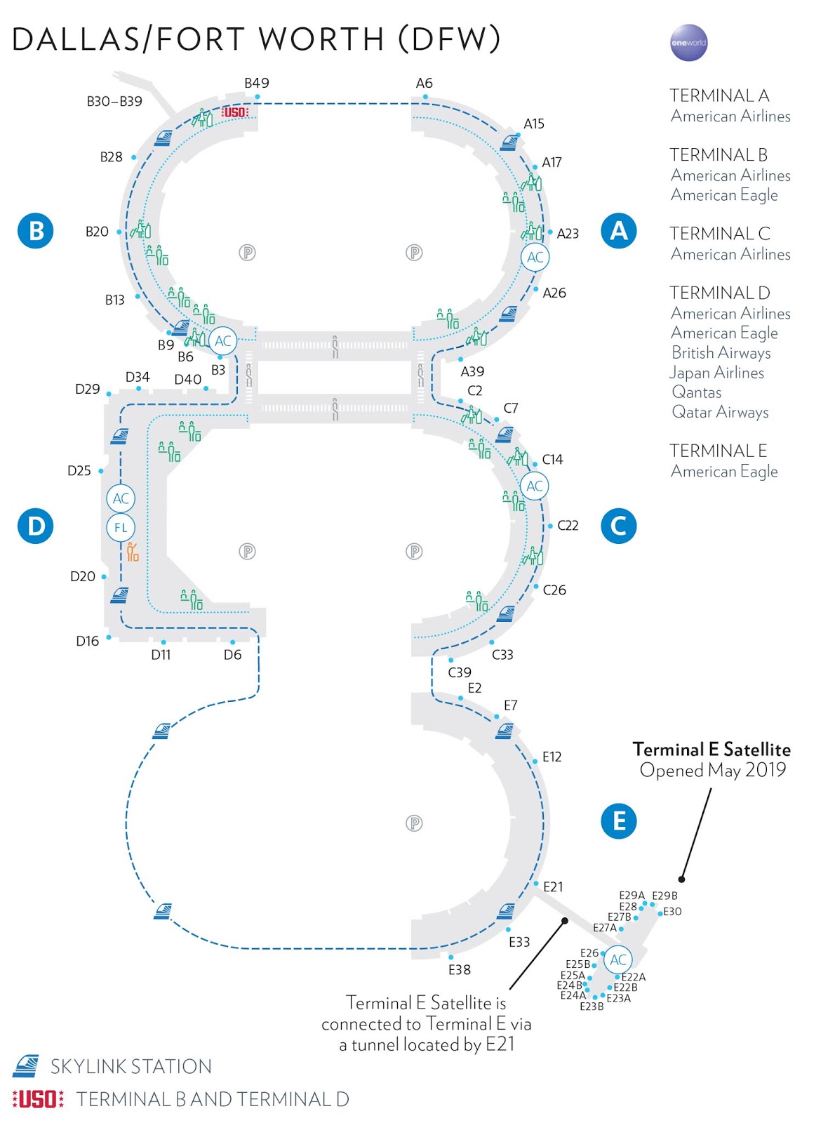 American Airlines Dfw Airport Terminal Map