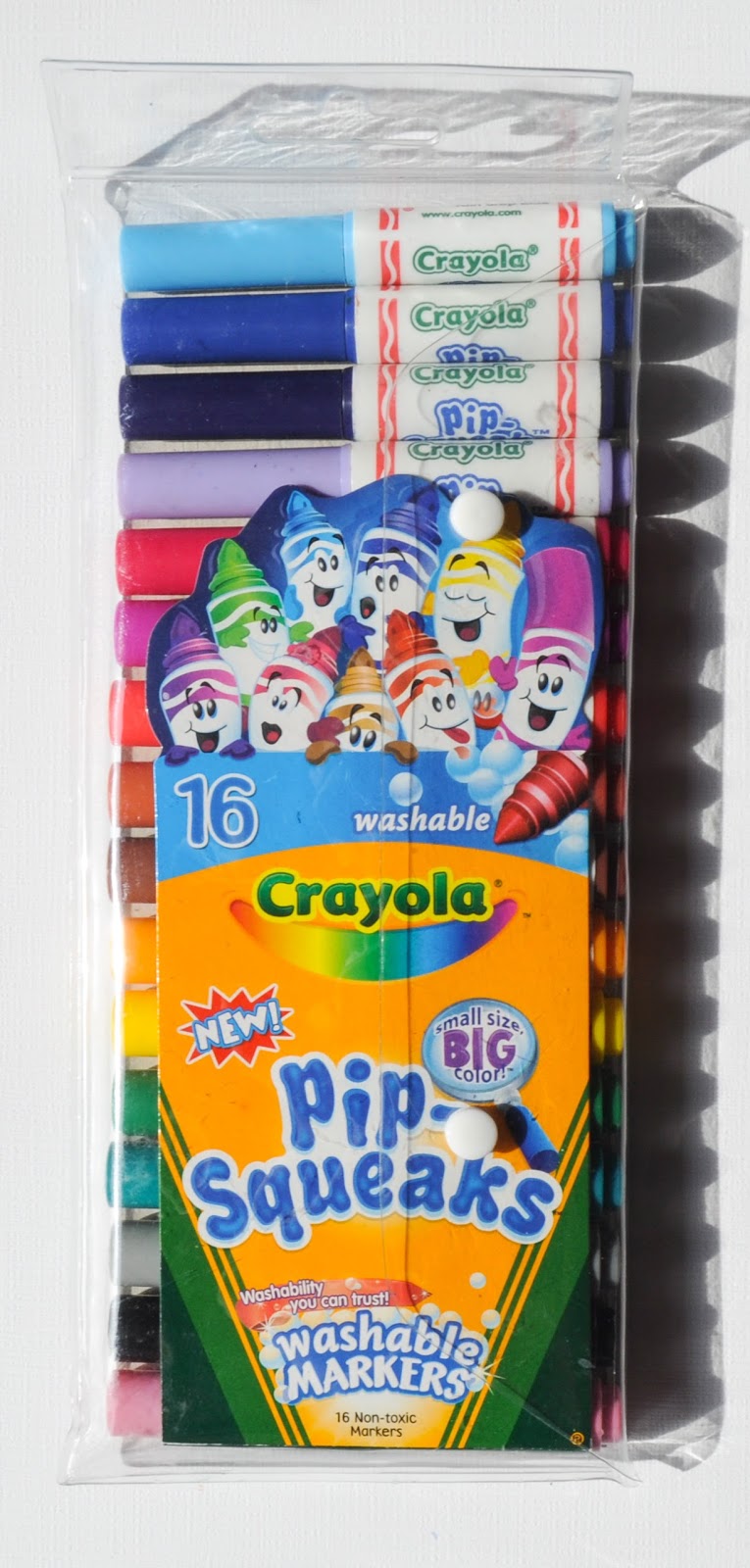 Crayola 64 Count Pip-Squeak Skinnies: What's Inside the box
