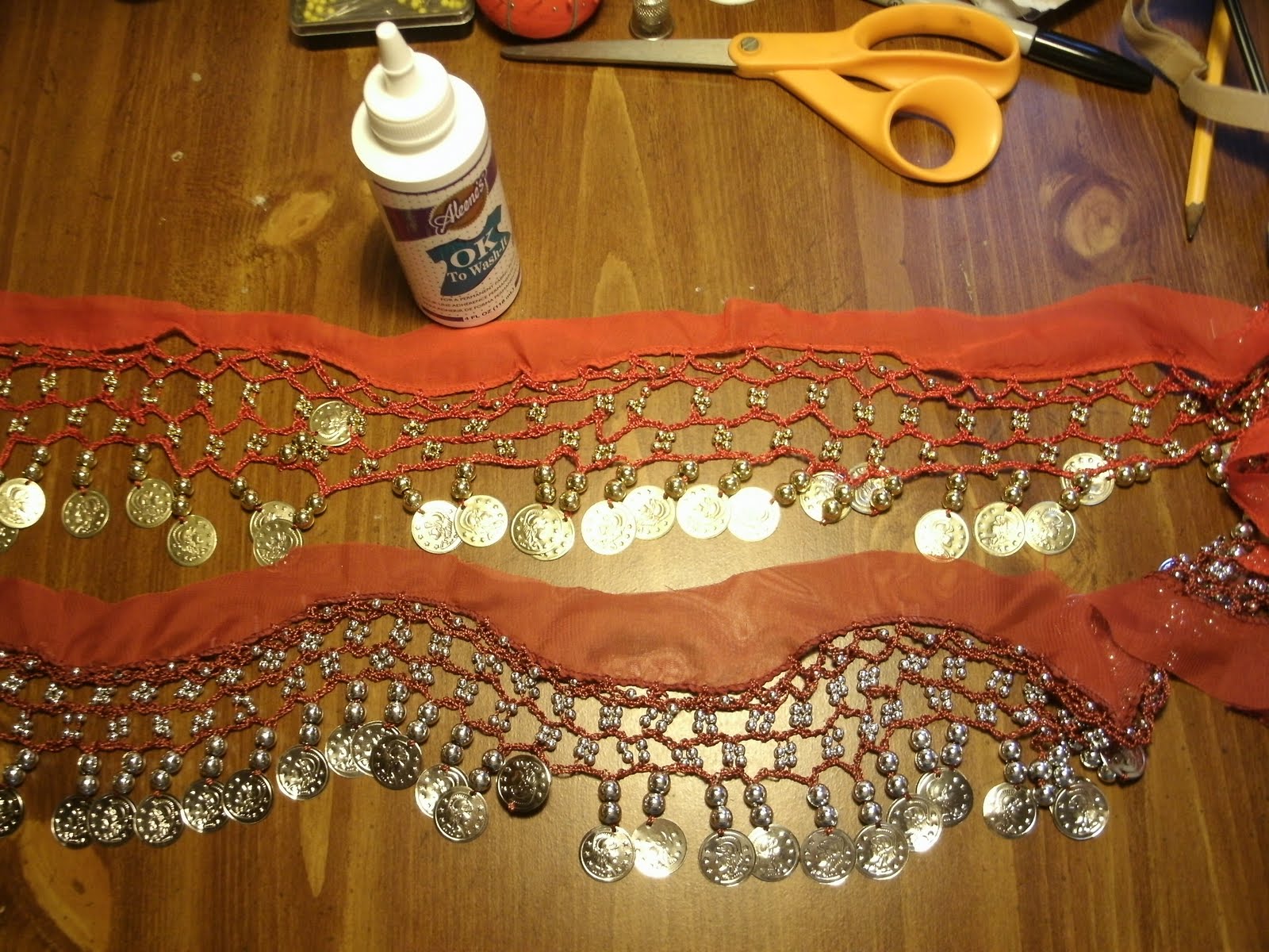 Naima's Bellydance Blog Coin Wrap to Bedlah Sew Along Task 4 Cutting