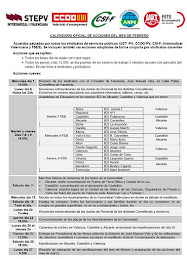 CALENDARIO DE MOVILIZACIONES FEBRERO