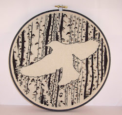 birch silhouette blackbird embroidery trees bird curiosities crafty negative space tree stitch february collect cross later hoopla