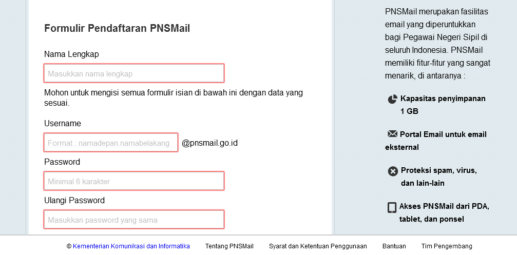 Cara Membuat PNSMail ( Email Untuk PNS ) - Pusat Informasi 
