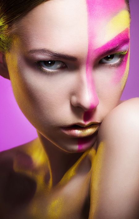 Constantly Immutable: The beautiful models with colored faces in ...
