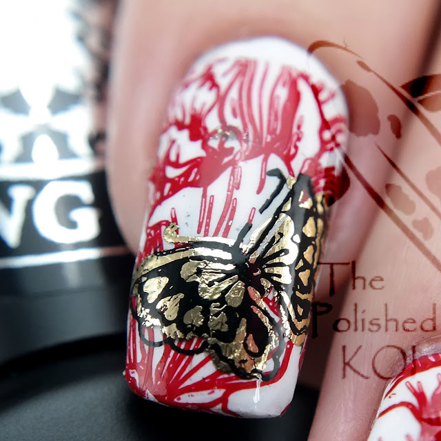 Foil butterfly nail art Foil butterfly nail art